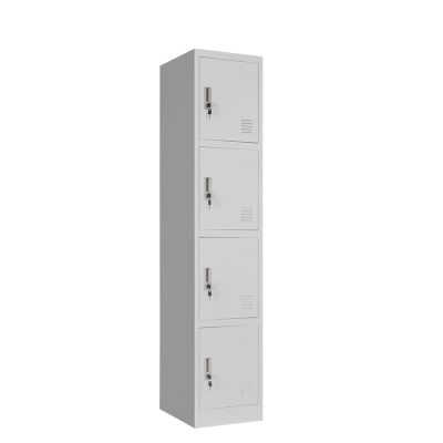 Hot sale 4 door compartment steel locker 4 tier hanging clothes staff storage locker wardrobe