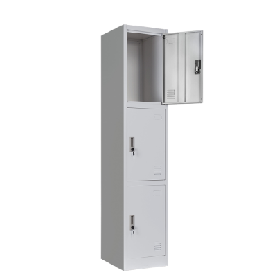 Children  Changing Room Storage 3 Tier Metal Cupboard School Metal Locker