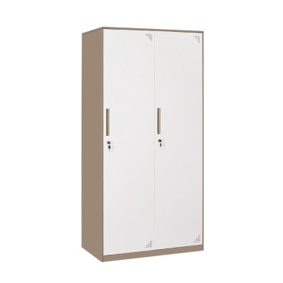 Wholesale Metal Cabinet Thin Edge Profile 2 Swing Doors Steel Cupboard for Clothes