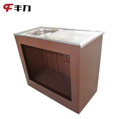 Kitchen Furniture Metal Steel Sink Base Cabinet